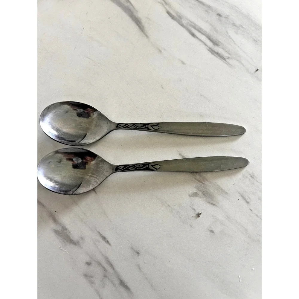 Amefa Holland Stainless Teaspoons Flatware 6